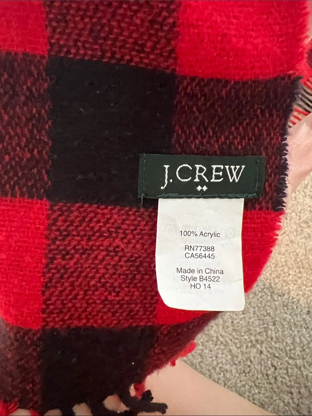 Cozy Red and Black Buffalo Plaid Scarf